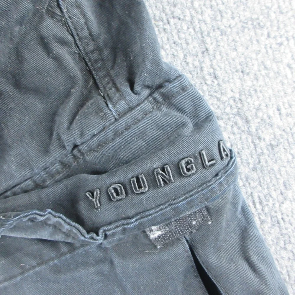YoungLA Cargo Pants Mens 32x28 Black Cotton Canvas Workwear Pockets Casual - Picture 2 of 9